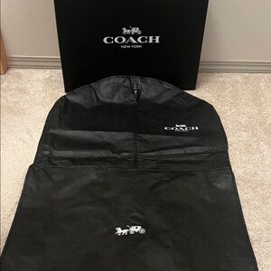 Coach Black Travel Garment Cover and gift box